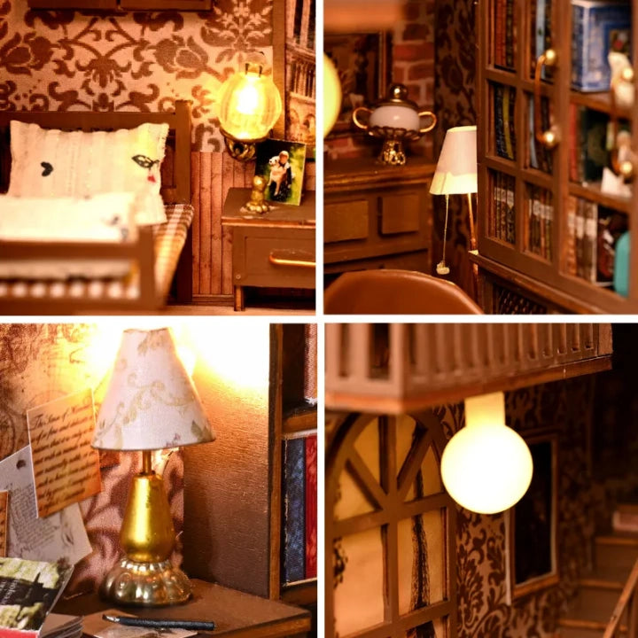 Booknook - No.9 Secret Castle, un kit créatif pour construire un diorama miniature. Parfait pour décorer une bibliothèque ou comme cadeau original pour un amoureux des livres. Par Nookette.