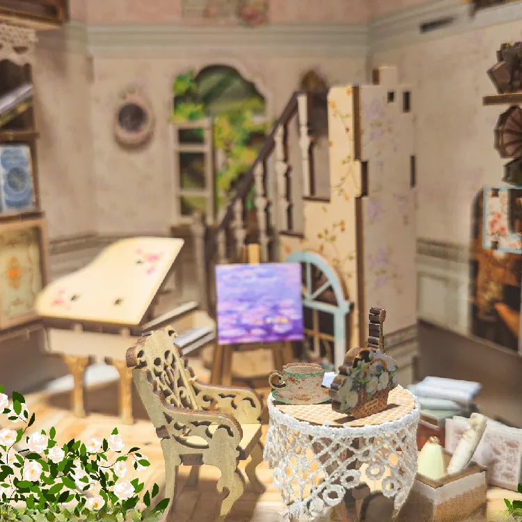 Book Nook - Countryside Diary, un kit créatif pour construire un diorama miniature. Parfait pour décorer une bibliothèque ou comme cadeau original pour un amoureux des livres. Par Nookette.