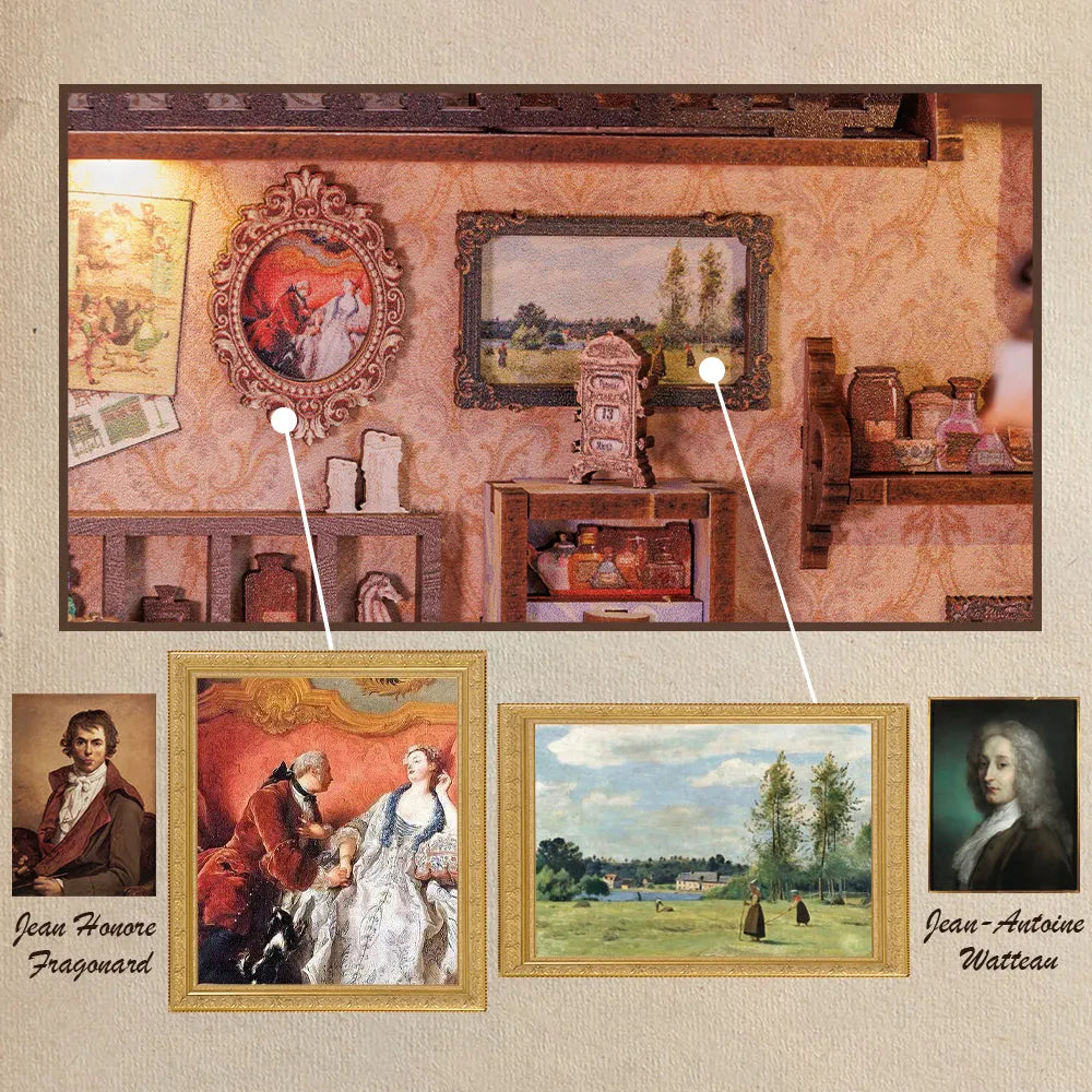 Book Nook | Grandfather's Antique Store, un kit créatif pour construire un diorama miniature. Parfait pour décorer une bibliothèque ou comme cadeau original pour un amoureux des livres. Par Nookette.