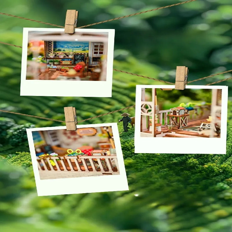 Book Nook - Happy Moments, un kit créatif pour construire un diorama miniature. Parfait pour décorer une bibliothèque ou comme cadeau original pour un amoureux des livres. Par Nookette.