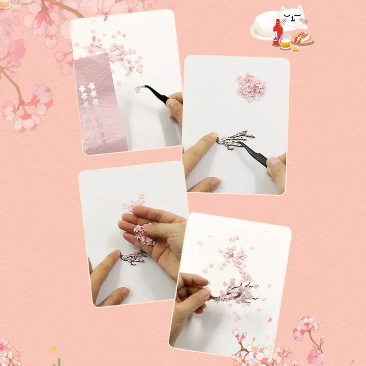 Book Nook - Sakura Holiday, un kit créatif pour construire un diorama miniature. Parfait pour décorer une bibliothèque ou comme cadeau original pour un amoureux des livres. Par Nookette.