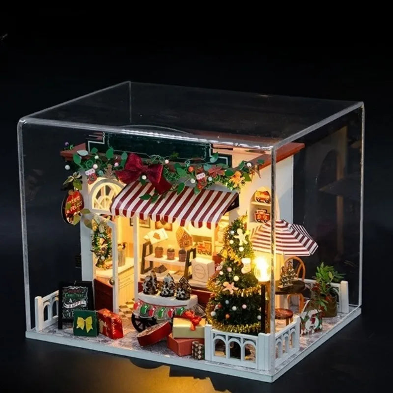 Book Nook - Sweets&Treats, un kit créatif pour construire un diorama miniature. Parfait pour décorer une bibliothèque ou comme cadeau original pour un amoureux des livres. Par Nookette.
