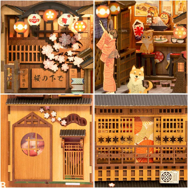 Under The Sakura Tree: Arbre Sakura Et Izakaya Japonais Book Nook
