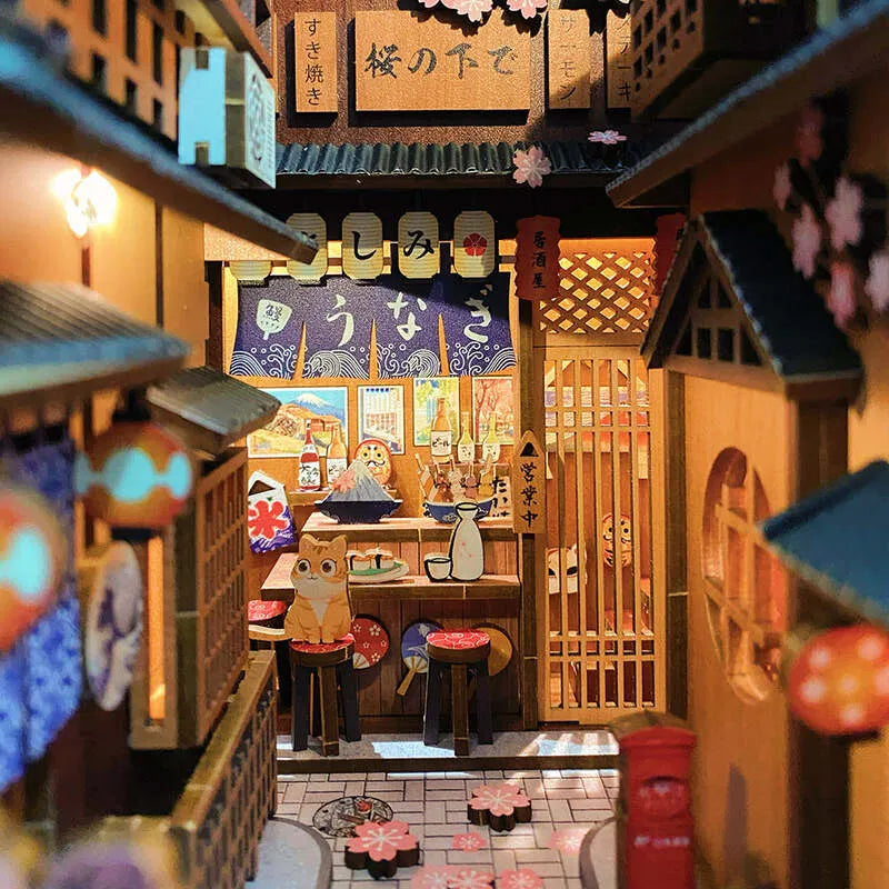 Under The Sakura Tree: Arbre Sakura Et Izakaya Japonais Book Nook