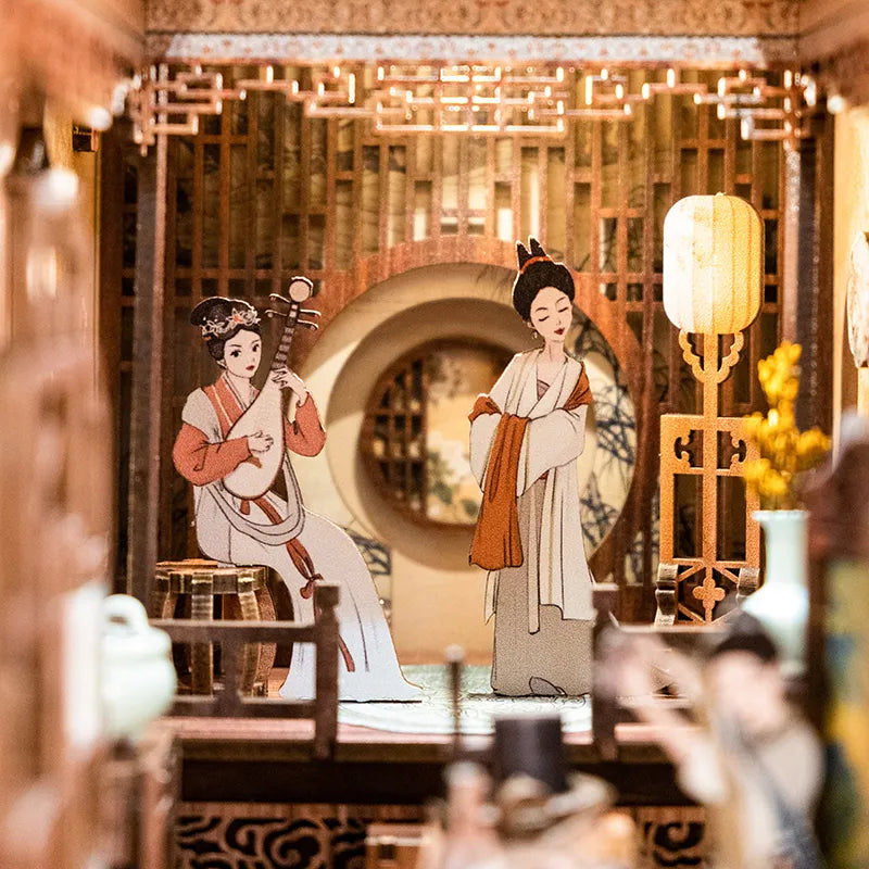 Booknooks | Elegant Song Dynasty, un kit créatif pour construire un diorama miniature. Parfait pour décorer une bibliothèque ou comme cadeau original pour un amoureux des livres. Par Nookette.