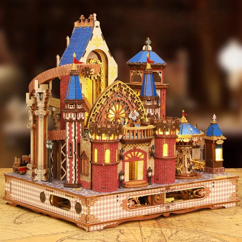 Maison Miniature - Annecy Castle, un kit créatif pour construire un diorama miniature. Parfait pour décorer une bibliothèque ou comme cadeau original pour un amoureux des livres. Par Nookette.