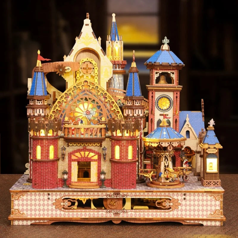 Maison Miniature - Annecy Castle, un kit créatif pour construire un diorama miniature. Parfait pour décorer une bibliothèque ou comme cadeau original pour un amoureux des livres. Par Nookette.