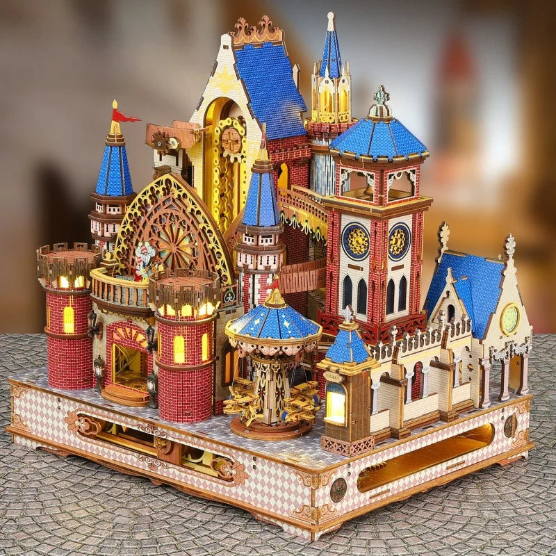 Maison Miniature - Annecy Castle, un kit créatif pour construire un diorama miniature. Parfait pour décorer une bibliothèque ou comme cadeau original pour un amoureux des livres. Par Nookette.