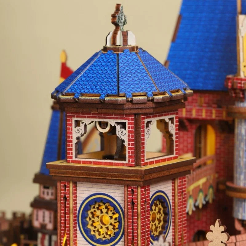 Maison Miniature - Annecy Castle, un kit créatif pour construire un diorama miniature. Parfait pour décorer une bibliothèque ou comme cadeau original pour un amoureux des livres. Par Nookette.