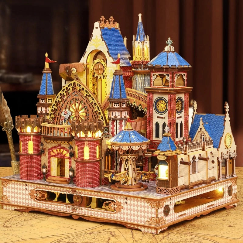 Maison Miniature - Annecy Castle, un kit créatif pour construire un diorama miniature. Parfait pour décorer une bibliothèque ou comme cadeau original pour un amoureux des livres. Par Nookette.