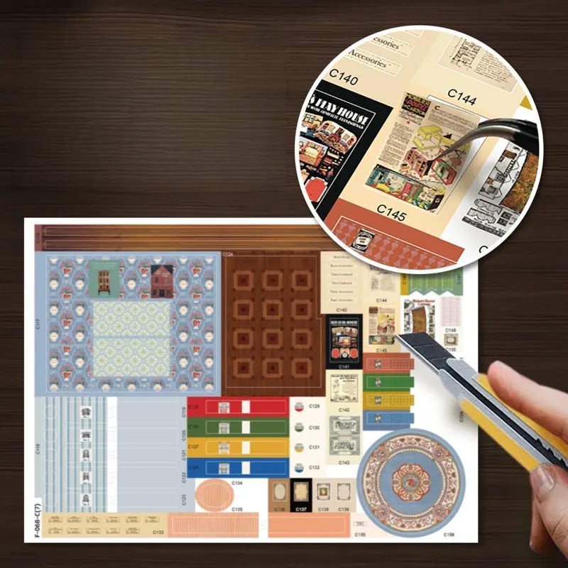 Maison Miniature - Dollhouse Shop, un kit créatif pour construire un diorama miniature. Parfait pour décorer une bibliothèque ou comme cadeau original pour un amoureux des livres. Par Nookette.