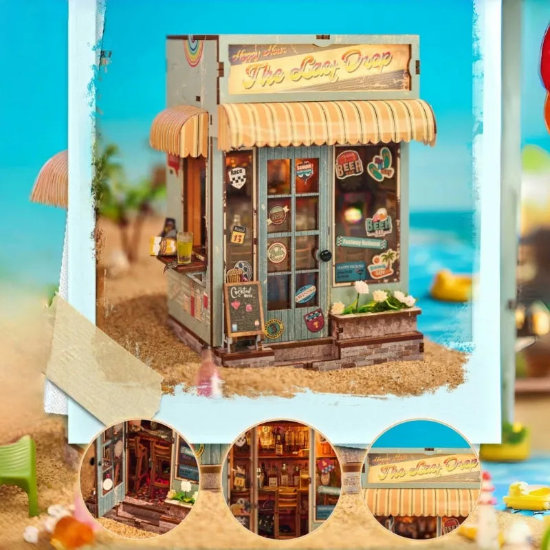 Gros plan du Miniature Haus - The Last Drop avec des détails riches et impressionnants