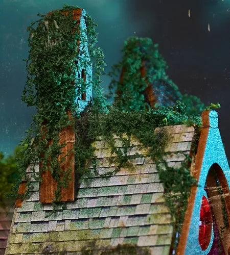 Avant-toit garni de plantes grimpantes