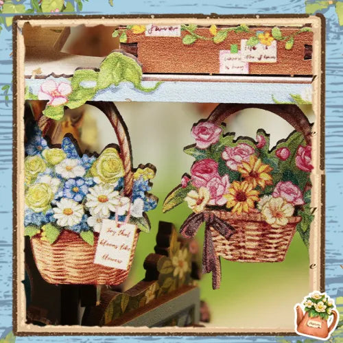 Panier de fleurs épanouies