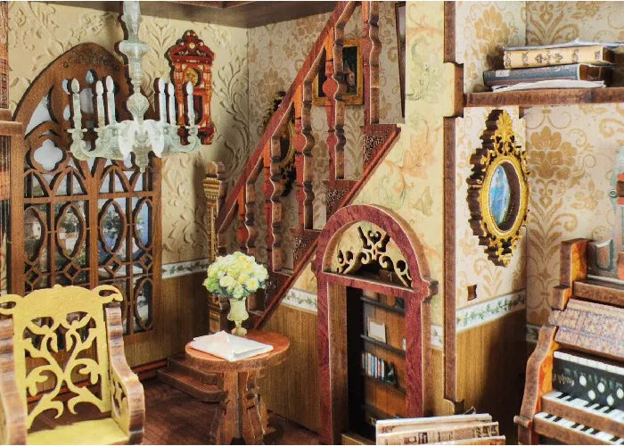 Sur le bureau se trouve une lampe en cristal qui contient un pouvoir mystérieux