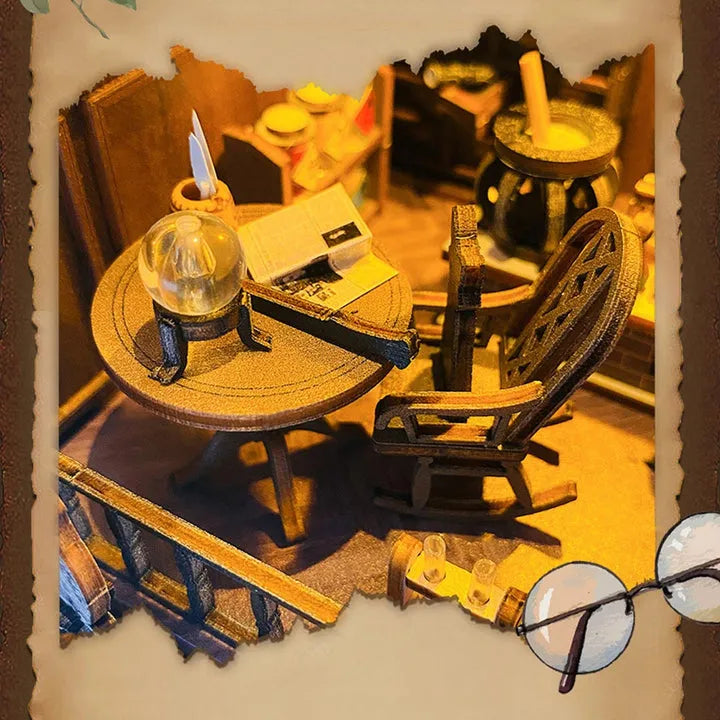 La boule de cristal sur la table dégage une énergie magique