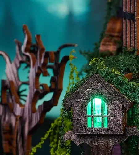 Boîte aux lettres à lueur verte mystérieuse