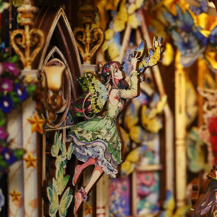 Des elfes qui dansent avec les papillons et célèbrent la vie