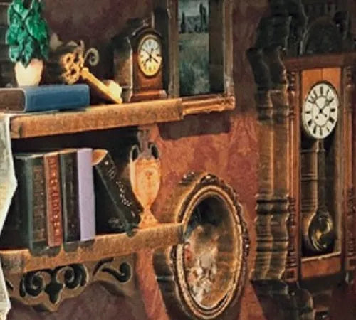 Pièce de puzzle de vieille horloge