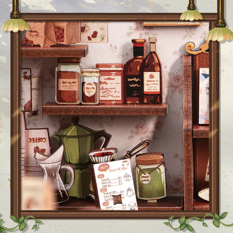 Grains de café exposés