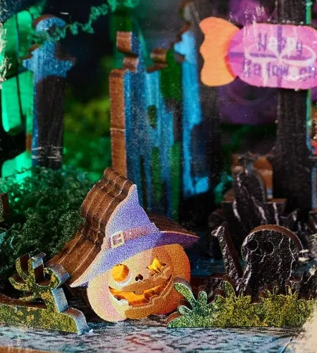 Citrouille avec chapeau de sorcier