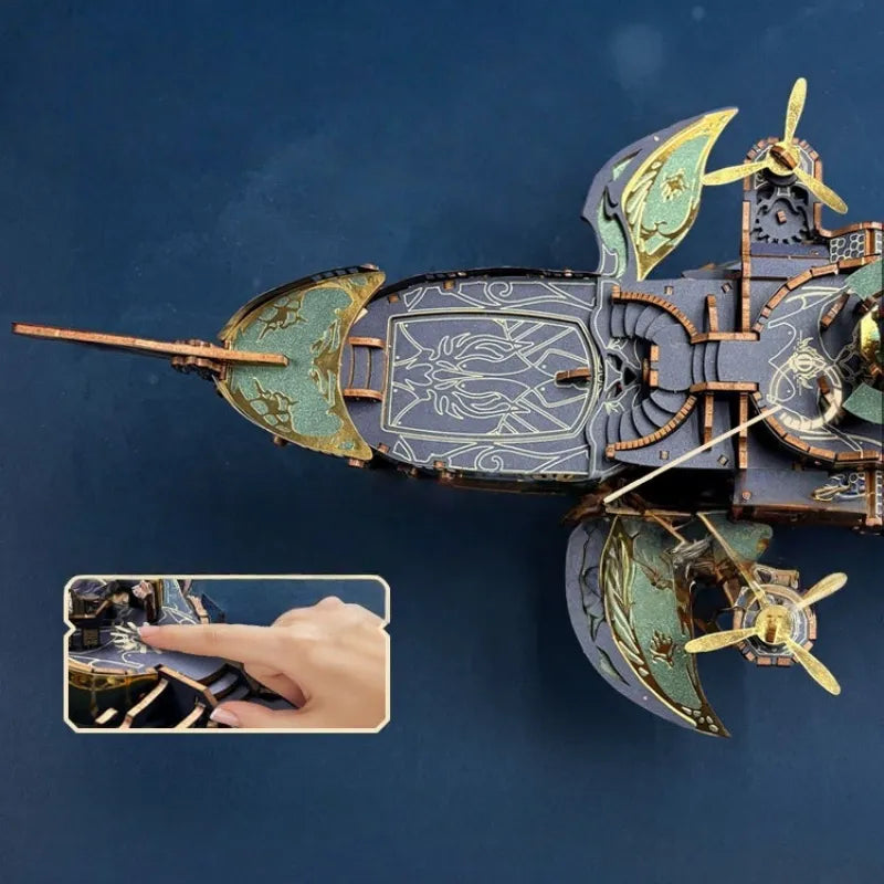 3D Puzzle - Whale Ark Of The Universe, un kit créatif pour construire un diorama miniature. Parfait pour décorer une bibliothèque ou comme cadeau original pour un amoureux des livres. Par Nookette.