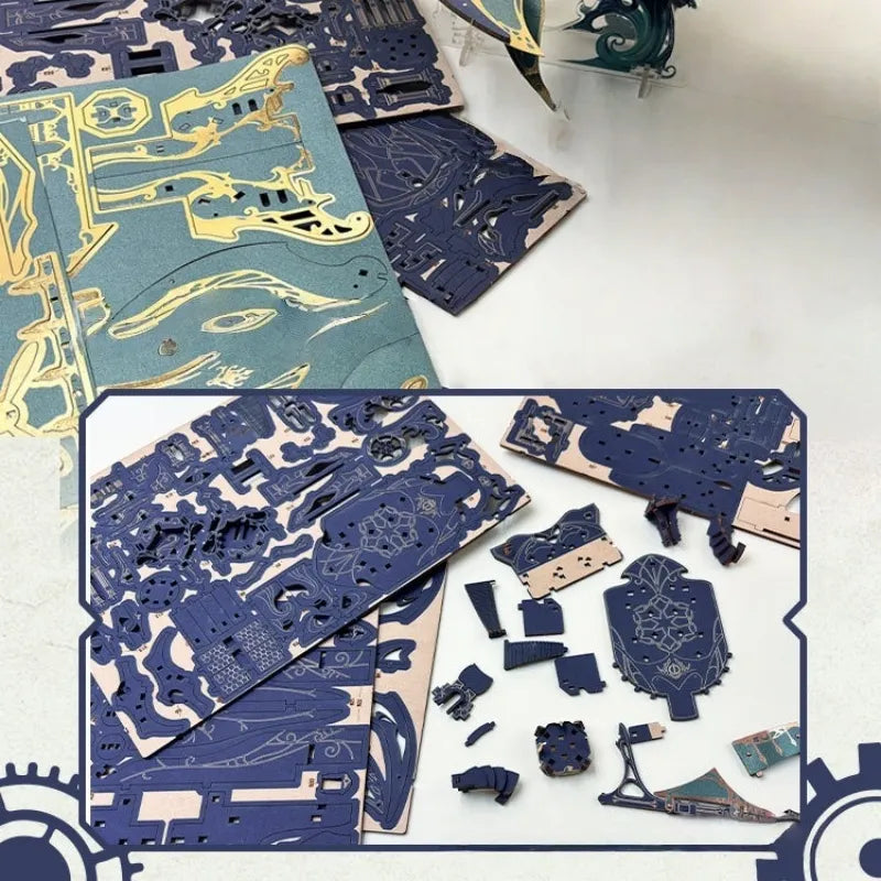 3D Puzzle - Whale Ark Of The Universe, un kit créatif pour construire un diorama miniature. Parfait pour décorer une bibliothèque ou comme cadeau original pour un amoureux des livres. Par Nookette.