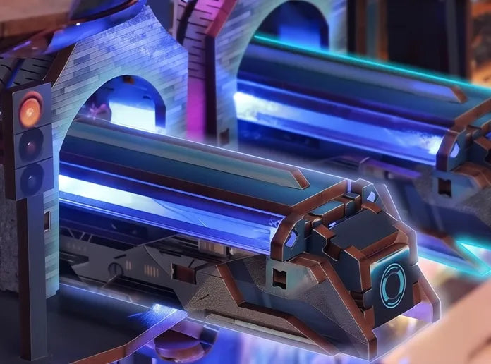 Navette futuriste lumineuse