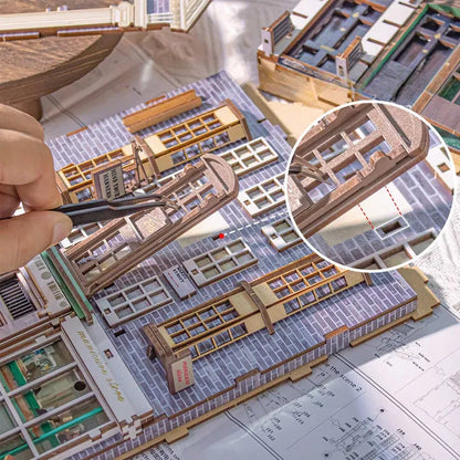 221B Baker Street : Maison Victorienne Détective Londres Book Nook, un kit créatif pour construire un diorama miniature. Parfait pour décorer une bibliothèque ou comme cadeau original pour un amoureux des livres. Par Nookette.