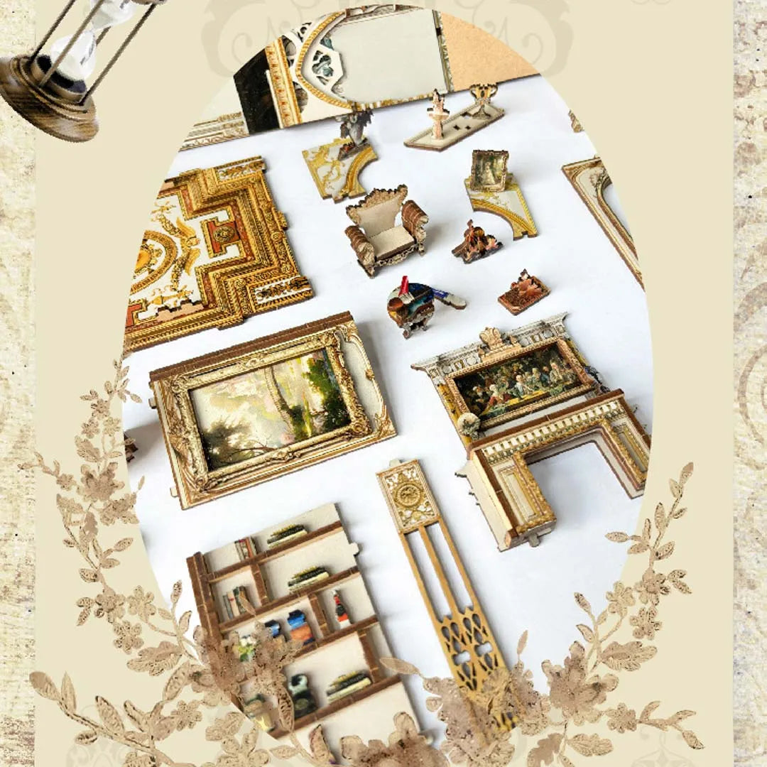 Book Nook - Gorgeous Manor, un kit créatif pour construire un diorama miniature. Parfait pour décorer une bibliothèque ou comme cadeau original pour un amoureux des livres. Par Nookette.