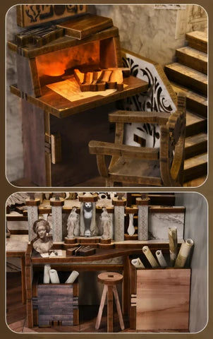 Atelier de sculpteur et croquis