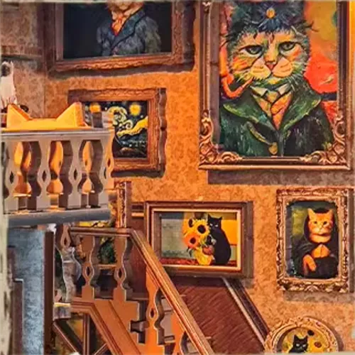 Machine à café en bois rétro