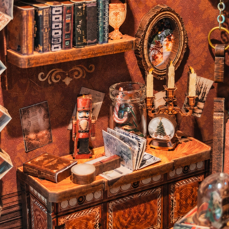 Le secrétaire aux livres, chandeliers et souvenirs de fête