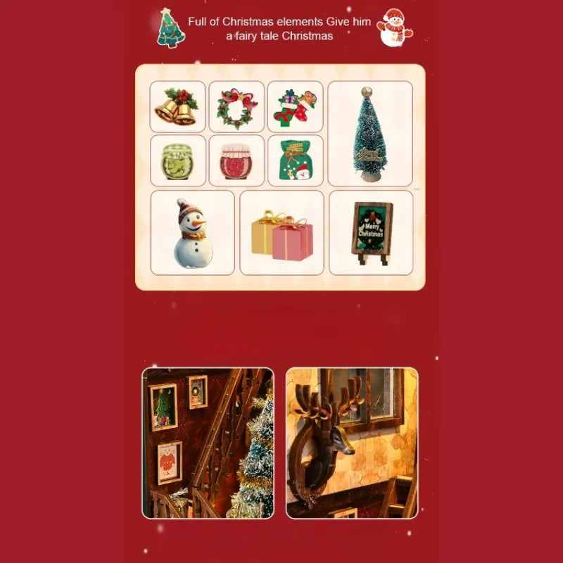 Book Nook - Christmas Shop, un kit créatif pour construire un diorama miniature. Parfait pour décorer une bibliothèque ou comme cadeau original pour un amoureux des livres. Par Nookette.