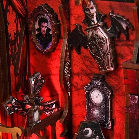 Portrait sinistre et chauve-souris