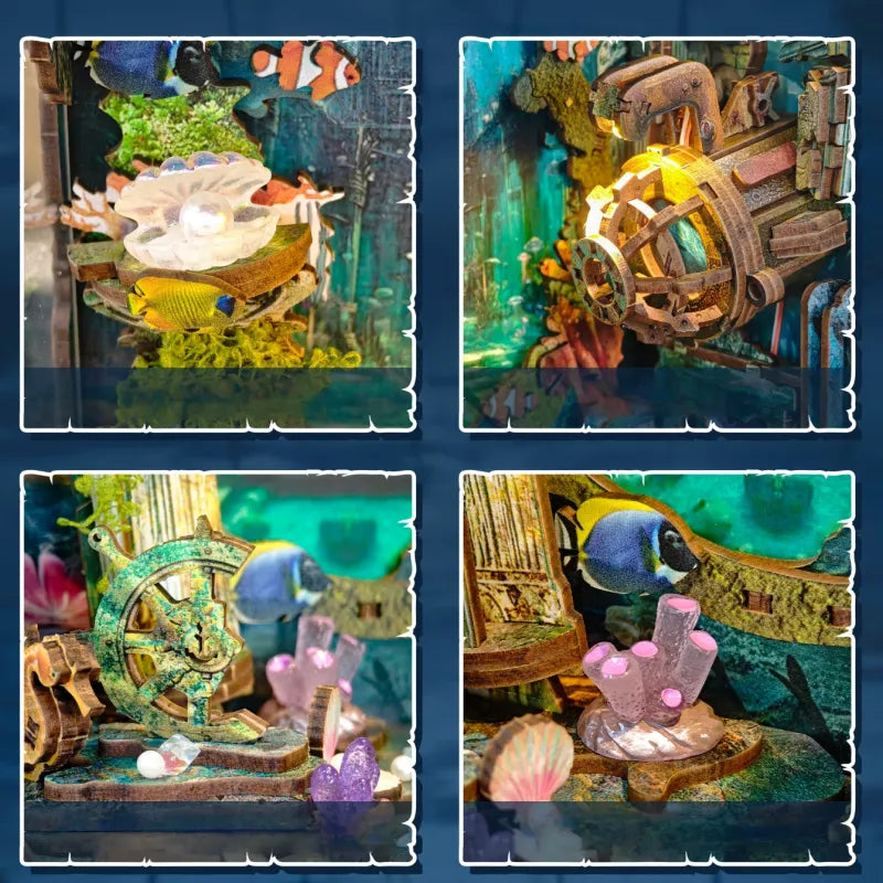 Book Nook - Discover Atlanta, un kit créatif pour construire un diorama miniature. Parfait pour décorer une bibliothèque ou comme cadeau original pour un amoureux des livres. Par Nookette.