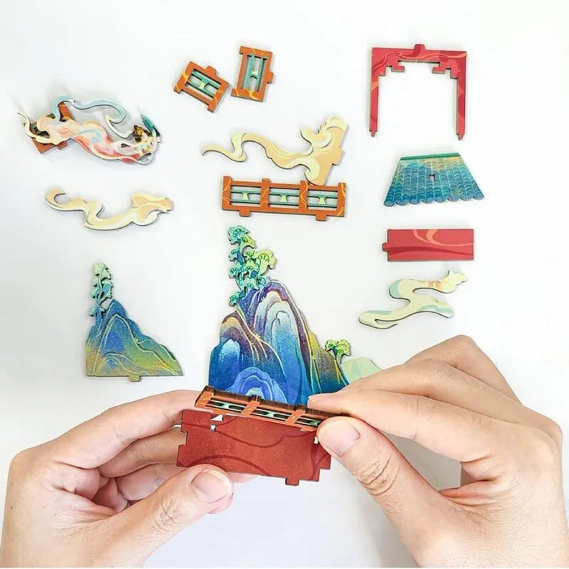 Booknook - Dunhuang Dance, un kit créatif pour construire un diorama miniature. Parfait pour décorer une bibliothèque ou comme cadeau original pour un amoureux des livres. Par Nookette.