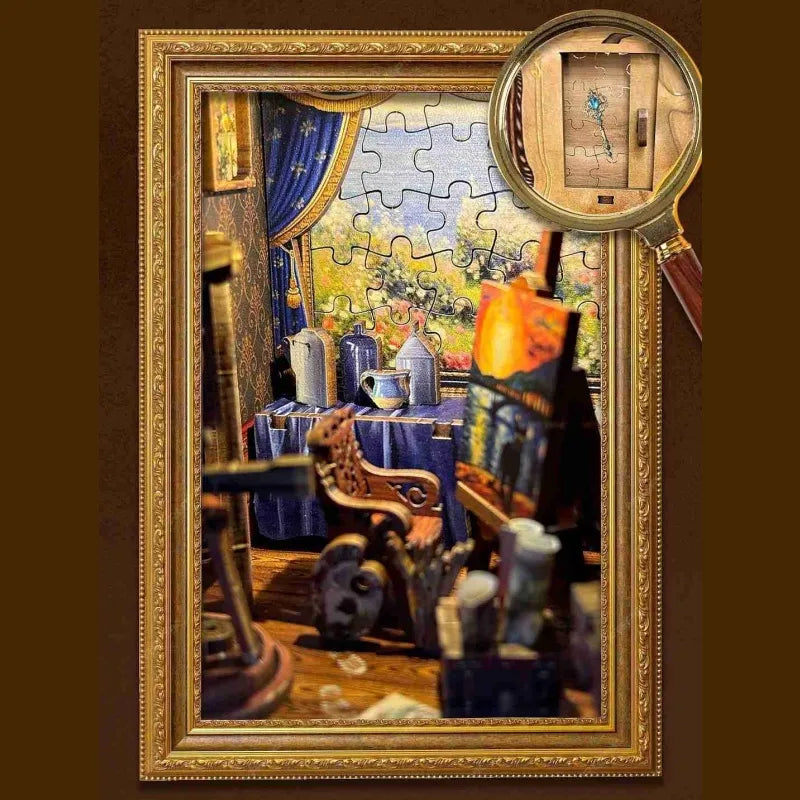 Book Nook - Key Tracking, un kit créatif pour construire un diorama miniature. Parfait pour décorer une bibliothèque ou comme cadeau original pour un amoureux des livres. Par Nookette.