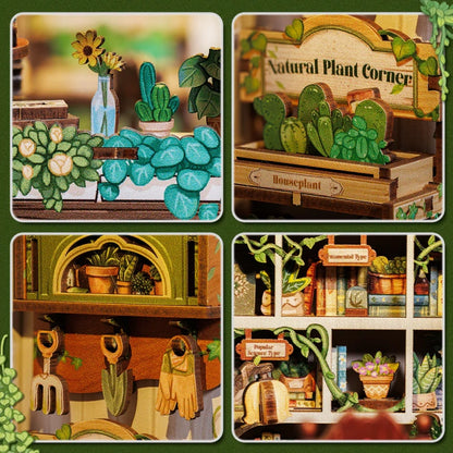 Green Life Bookshop: Bookstore aux Fleurs et à la Nature Book Nook