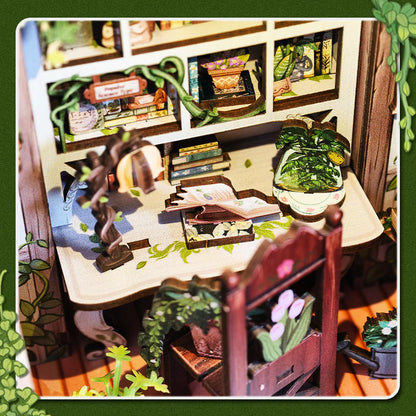 Green Life Bookshop: Bookstore aux Fleurs et à la Nature Book Nook