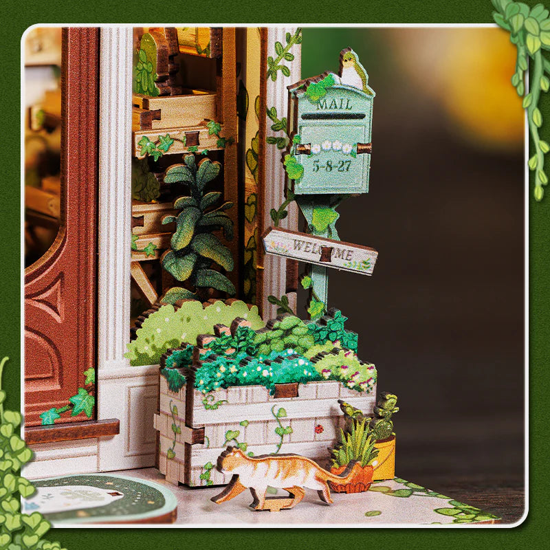 Green Life Bookshop: Bookstore aux Fleurs et à la Nature Book Nook