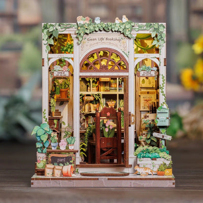 Green Life Bookshop: Bookstore aux Fleurs et à la Nature Book Nook
