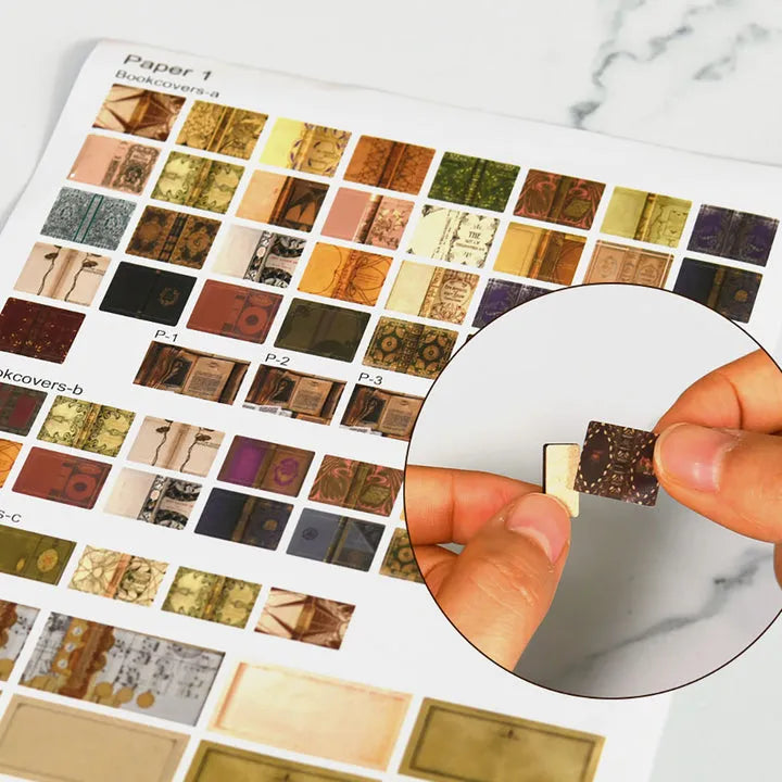 Book Nook - Library of Gods, un kit créatif pour construire un diorama miniature. Parfait pour décorer une bibliothèque ou comme cadeau original pour un amoureux des livres. Par Nookette.