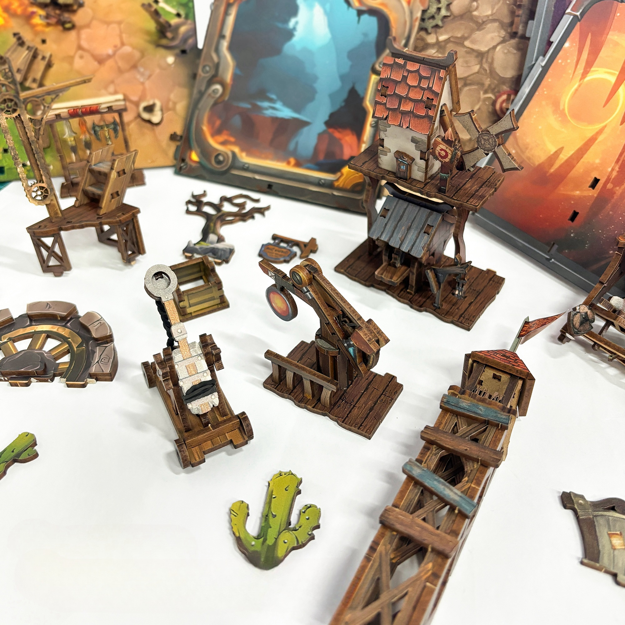 Book Nook - Mining Zone Fortress, un kit créatif pour construire un diorama miniature. Parfait pour décorer une bibliothèque ou comme cadeau original pour un amoureux des livres. Par Nookette.