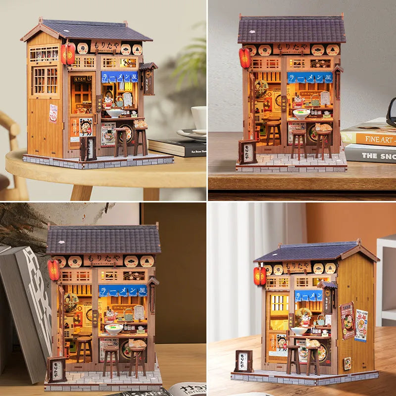 Book Nook - Morita-Ya, un kit créatif pour construire un diorama miniature. Parfait pour décorer une bibliothèque ou comme cadeau original pour un amoureux des livres. Par Nookette.
