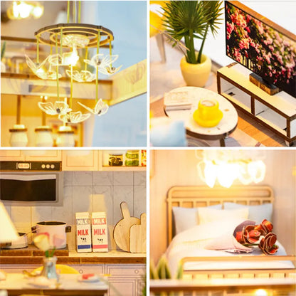Book Nook - Pink Loft, un kit créatif pour construire un diorama miniature. Parfait pour décorer une bibliothèque ou comme cadeau original pour un amoureux des livres. Par Nookette.