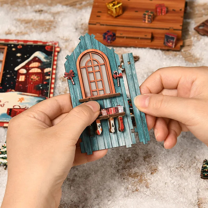 Book Nook - Snow Realm Pavilion, un kit créatif pour construire un diorama miniature. Parfait pour décorer une bibliothèque ou comme cadeau original pour un amoureux des livres. Par Nookette.