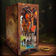 Book Nook - Spirit Valley Magic Ring, un kit créatif pour construire un diorama miniature. Parfait pour décorer une bibliothèque ou comme cadeau original pour un amoureux des livres. Par Nookette.