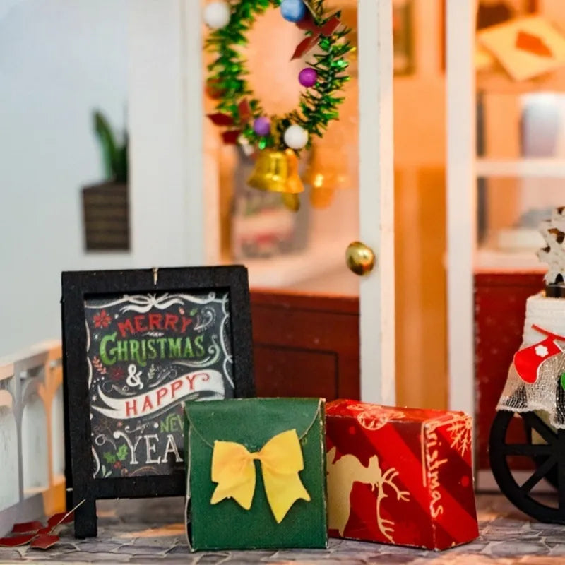 Book Nook - Sweets&Treats, un kit créatif pour construire un diorama miniature. Parfait pour décorer une bibliothèque ou comme cadeau original pour un amoureux des livres. Par Nookette.