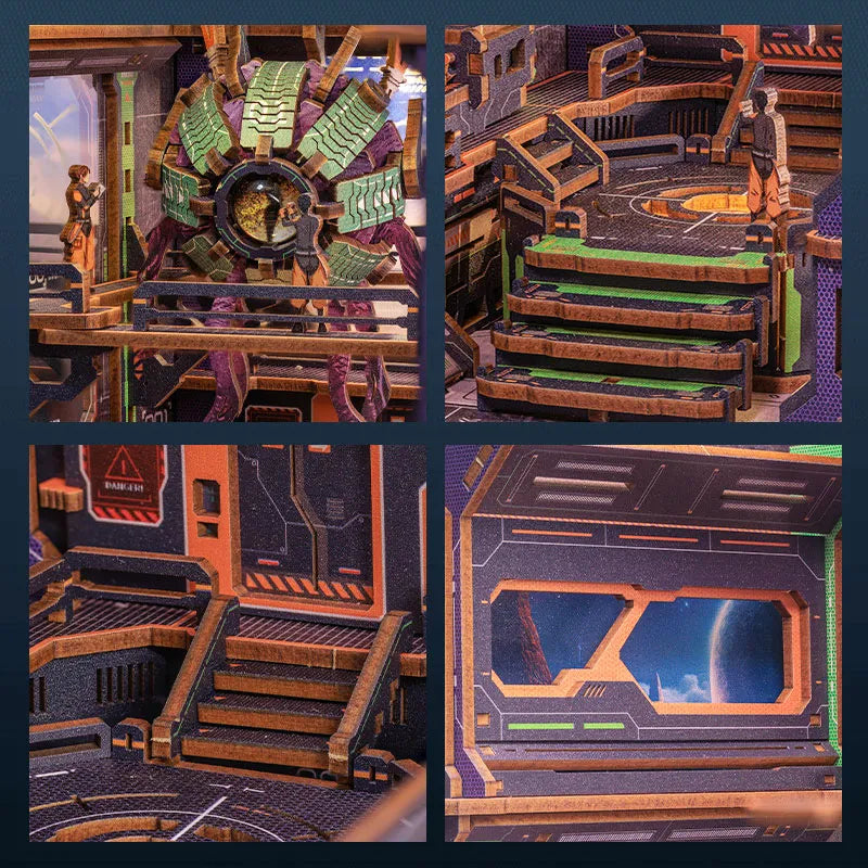 Book Nook | The Eye of Old God, un kit créatif pour construire un diorama miniature. Parfait pour décorer une bibliothèque ou comme cadeau original pour un amoureux des livres. Par Nookette.